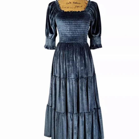 Baltic Born Navy Midi Dress - Picture 5 of 8